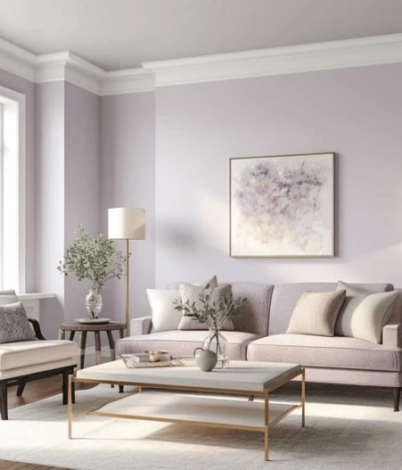 Pale Lavender wall paint color trend